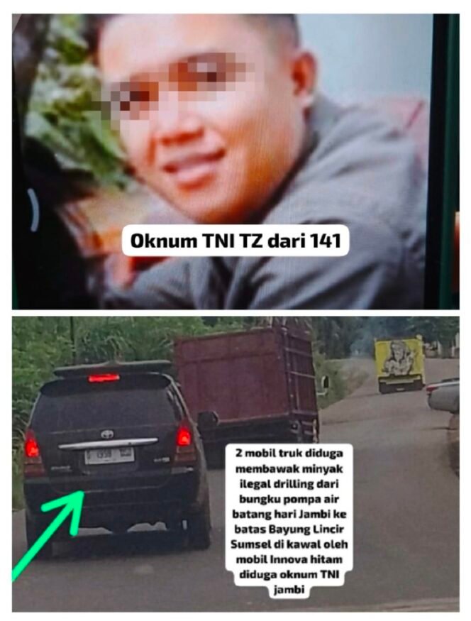 
					Diduga mobil mengakut BBM ilegal dari bungku ke batas Sumsel di kawal mobil Inova diduga oknum TNI 141 sumsel.?