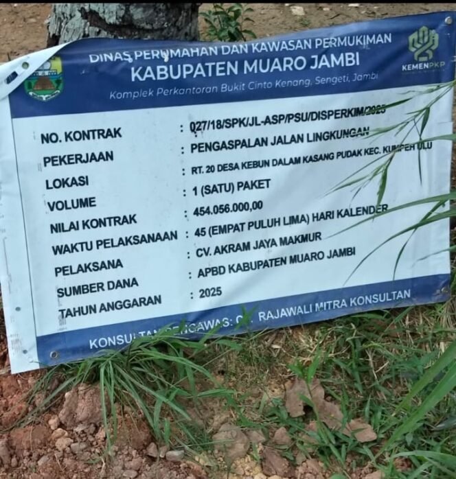 
					BAIN HAM-RI Jambi Layangkan Surat Ke Dinas Perkim Kabupaten Muaro Jambi Perihal Pengaspalan Jalan Lingkungan