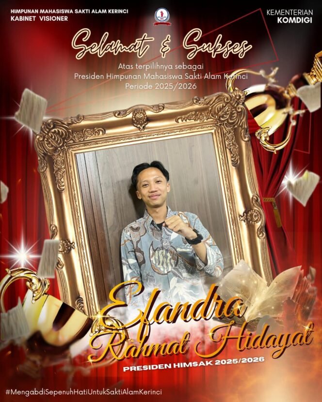 
					Efandra Rahmad Hidayat Sah Menahkodai Himsak satu tahun kedepan