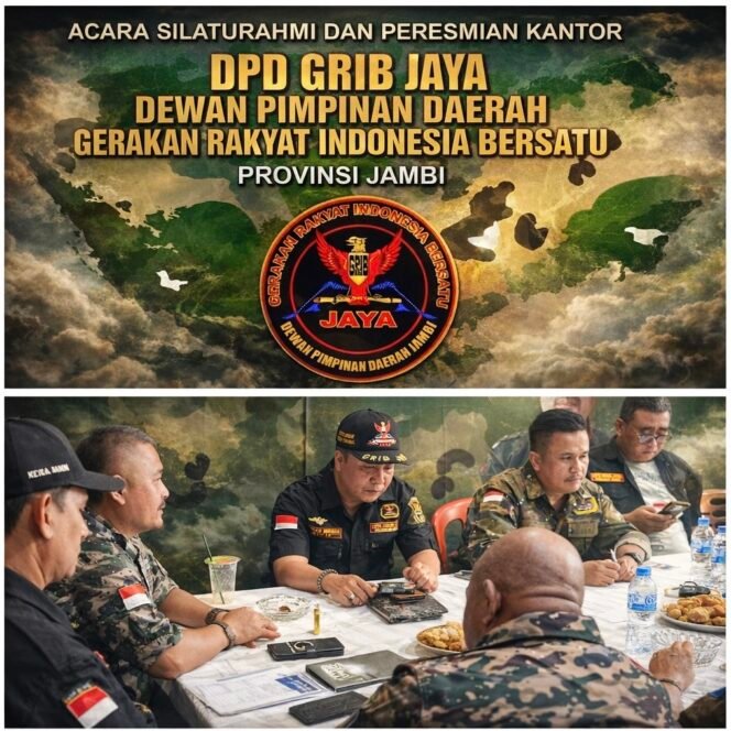 
					DPD GRIB Jaya Provinsi Jambi Gelar Silaturahmi Akbar dan Resmikan Kantor Sekretariat Baru