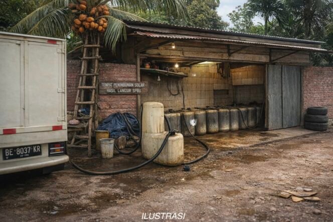 
					Bujang Diduga Jadi Dalang Pengoperasian Gudang Penimbunan Solar Subsidi di Jalan Nes Kabupaten Muaro Jambi