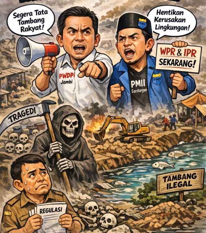 
					Ketua PWDPI Jambi & PMII Sarolangun Minta Pemerintah Tata Arah Kebijakan Sektor Pertambangan Rakyat Melalui Skema WPR IPR Yang Dianjurkan Negara!