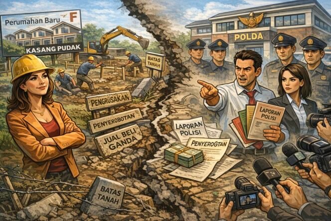 
					Pengembang Terkenal di Kasang Pudak Berinisial F Diduga Menjadi Dalang Kasus Penyerobotan Tanah dan Jual Beli Ganda