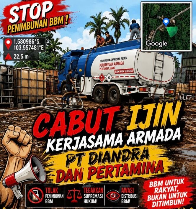 
					Mobil Tangki PT Diandra Masih Jadi Sorotan, H O Pertamina EP Asset 1 Field Jambi: “Langsung Laporkan Saja, Biar Dieksekusi Aparat”