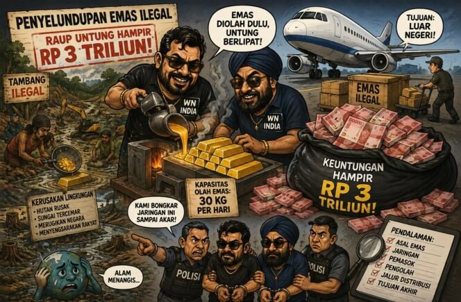 
					Dua WN India Ditangkap, Polisi Bongkar Jaringan Penyelundupan Emas Ilegal Raup Untung Hampir Rp3 Triliun