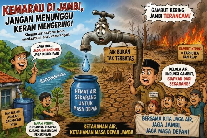 
					Kemarau Makin Mengkhawatirkan, Jambi Harus Mulai Menyimpan Air Sebelum Krisis Datang