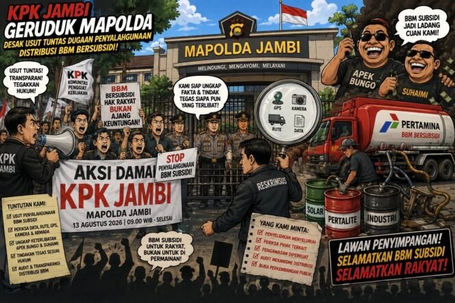 
					KPK Jambi Akan Gelar Aksi di Mapolda Jambi, Soroti Dugaan Penyalahgunaan Distribusi BBM Bersubsidi